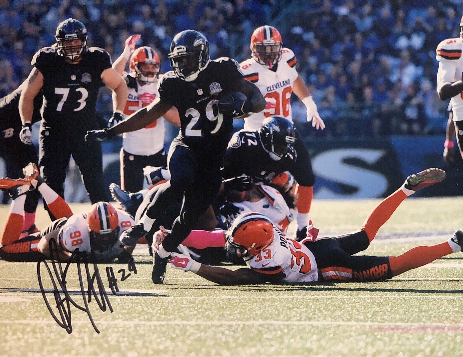 Justin Forsett Signed Autographed Baltimore Ravens 8x10 Photo Poster painting Coa