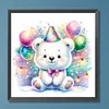 5D DIY Full Round Drill Diamond Painting Shining Bear Kit Home Decor 30x30cm