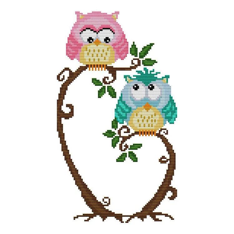 Night Bird 14CT Printed Cross Stitch Kits (19*33CM) fgoby