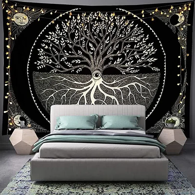 Meditation Art Tree Of Life Wall Hanging Tapestry