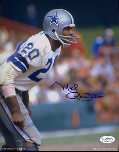 Mel Renfro Cowboys Signed Jsa Cert Sticker 8x10 Photo Poster painting Autograph