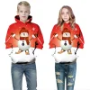 Kid Girl 3D Digital Printing Sports Uniform Winter Christmas Hoodie