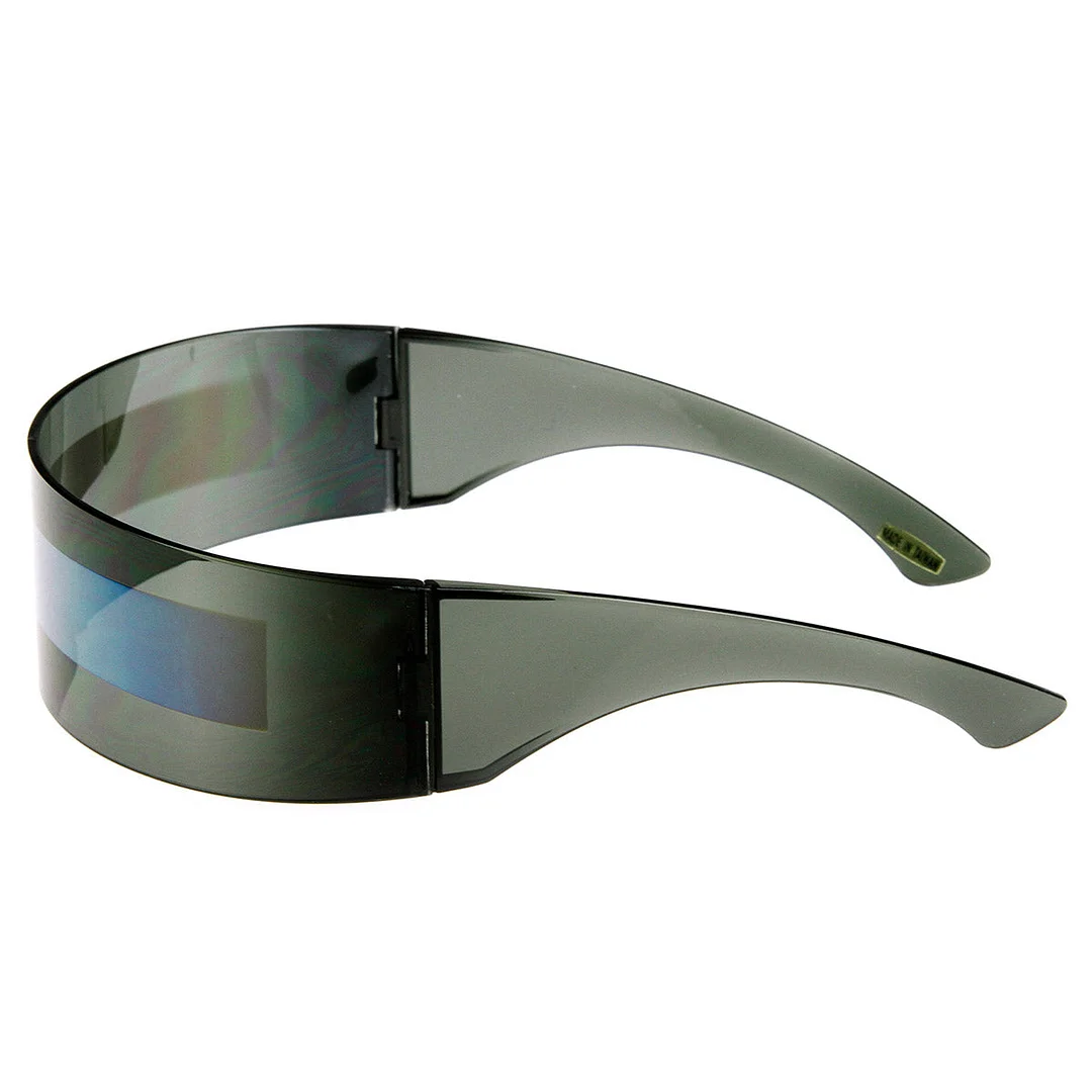 Futuristic Wrap Around Monoblock Shield glasses