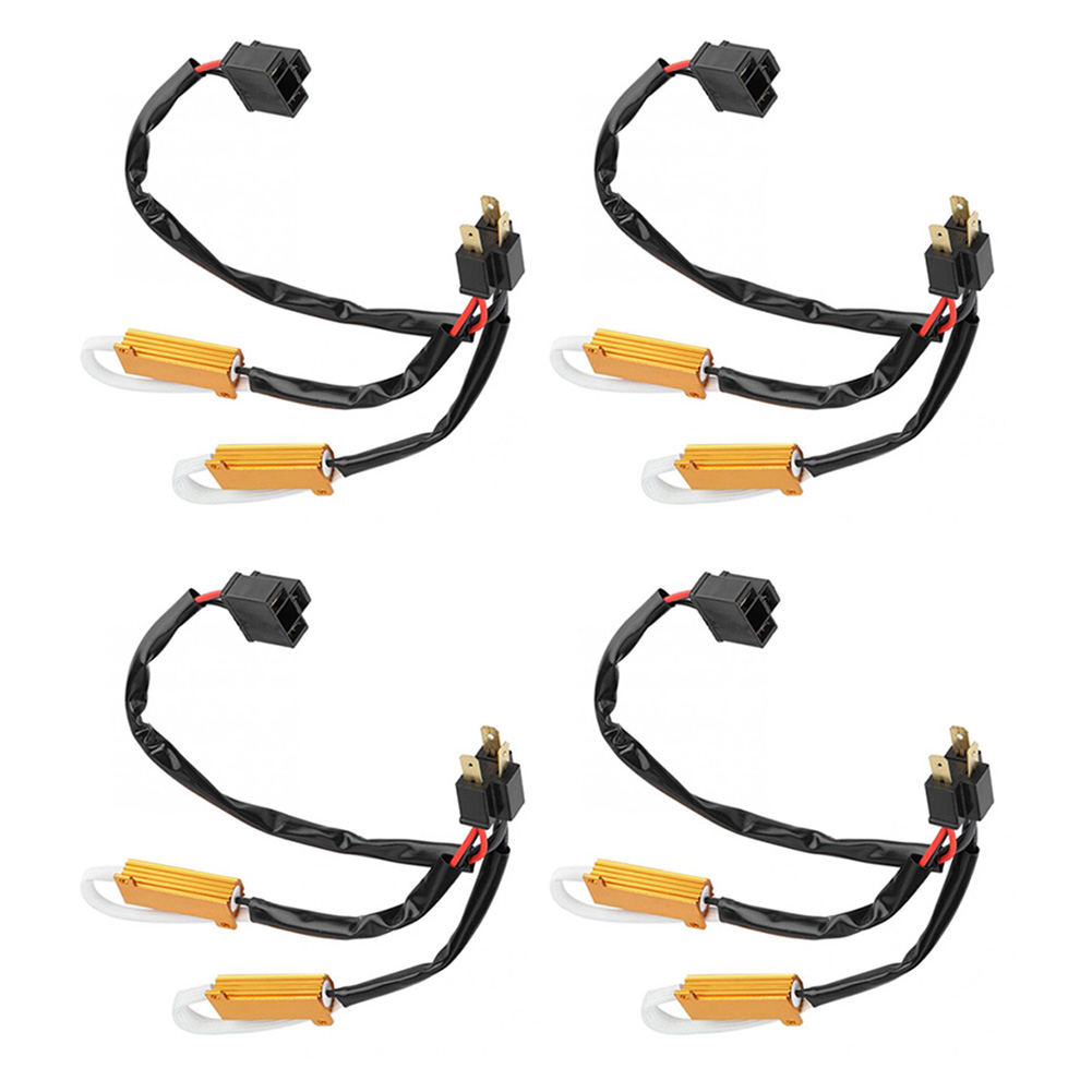 

H4 9003 LED Resistor Kit Relay Harness Adapter Anti Flicker Error Decoder, 501 Original