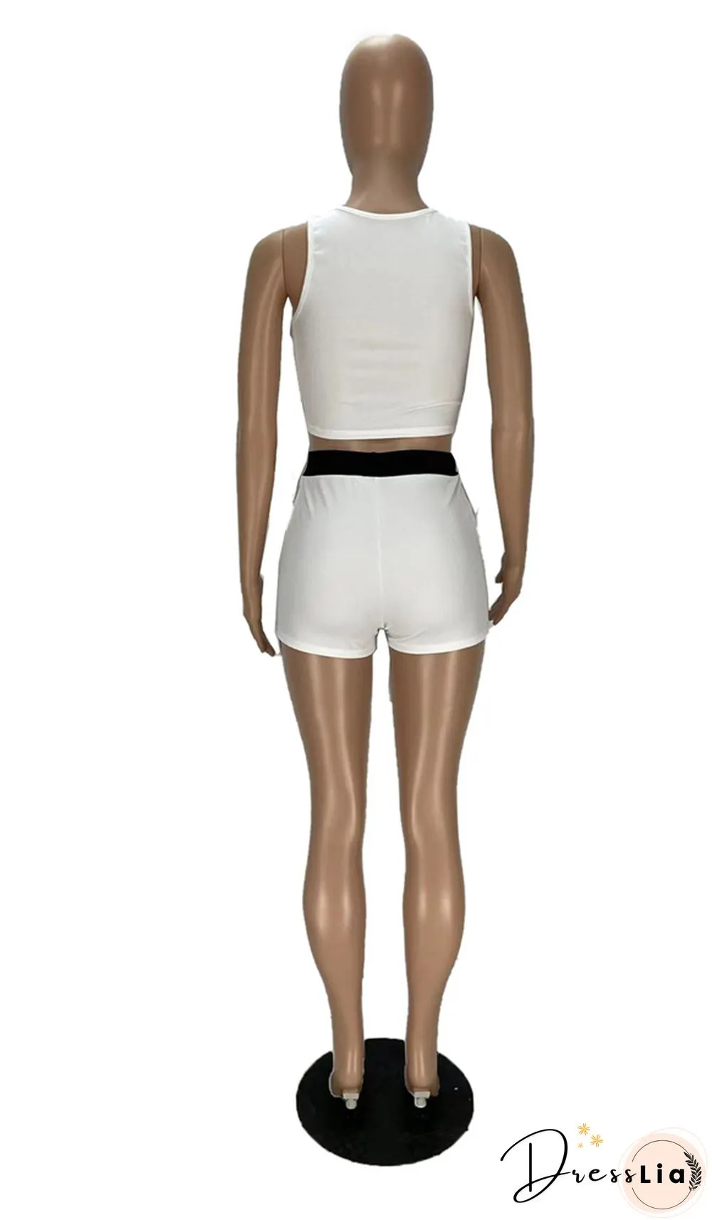 Sportswear Tank Crop Top Biker Shorts Tracksuits