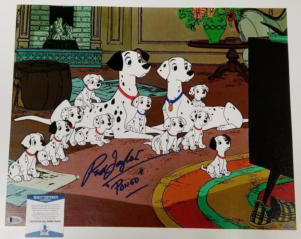 ROD TAYLOR Signed 16x20 Canvas #1 Voice of PONGO 101 Dalmatians BECKETT BAS COA