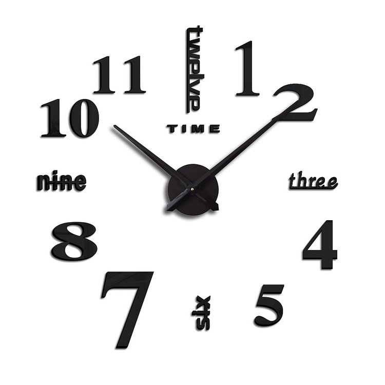Frameless DIY Wall Mute Clock