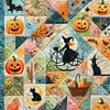 Patchwork Pumpkin Witch-11CT Stamped Cross Stitch 45*45cm/17.72*17.72in