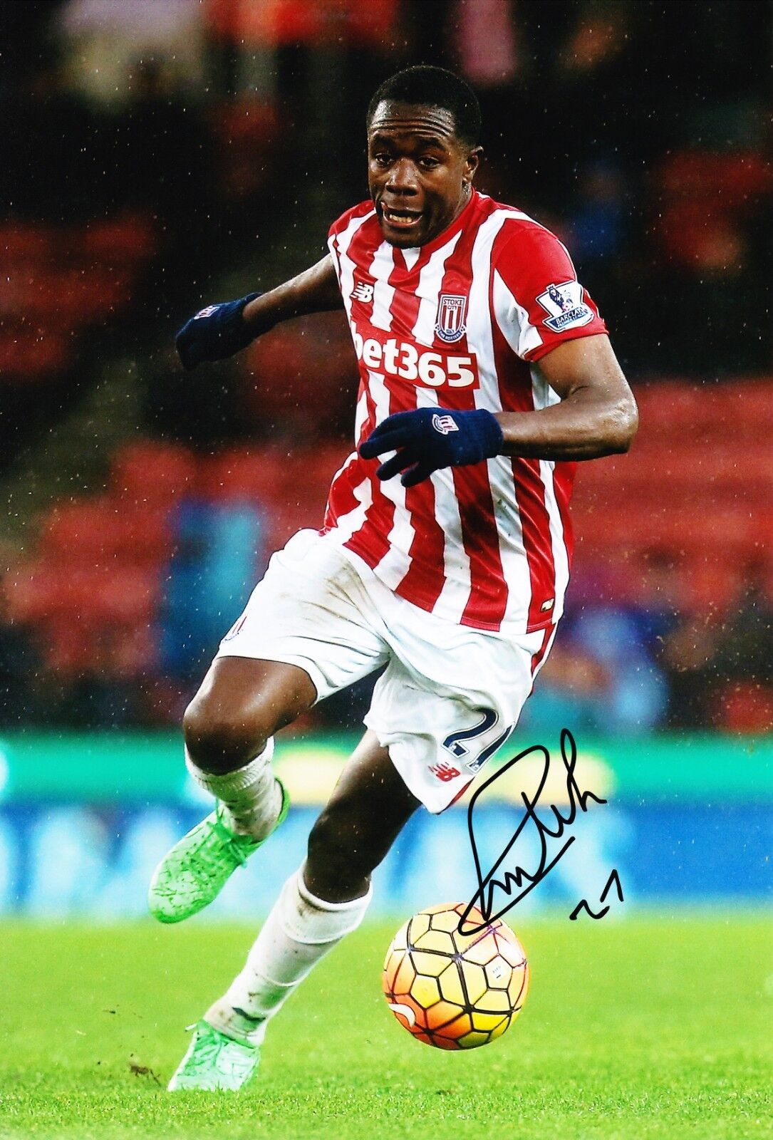 Giannelli Imbula Signed 12X8 Photo Poster painting Stoke City Genuine Autograph AFTAL COA (1936)