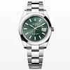 Rolex Datejust 41 m126300-0019 Stainless Steel on Oyster with Mint Green Dial and Smooth Bezel Super Clone