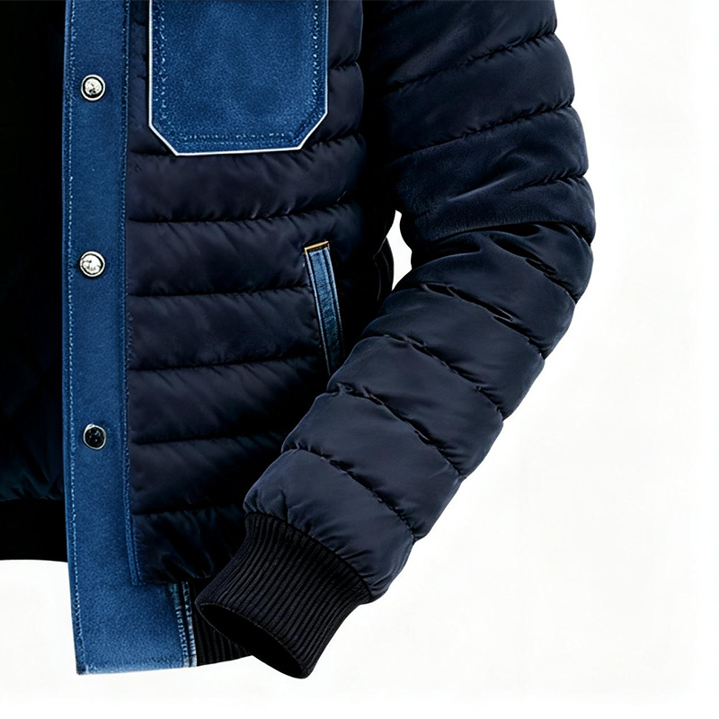Men's New Autumn/winter Down Jacket With Suede Trim-inspireuse