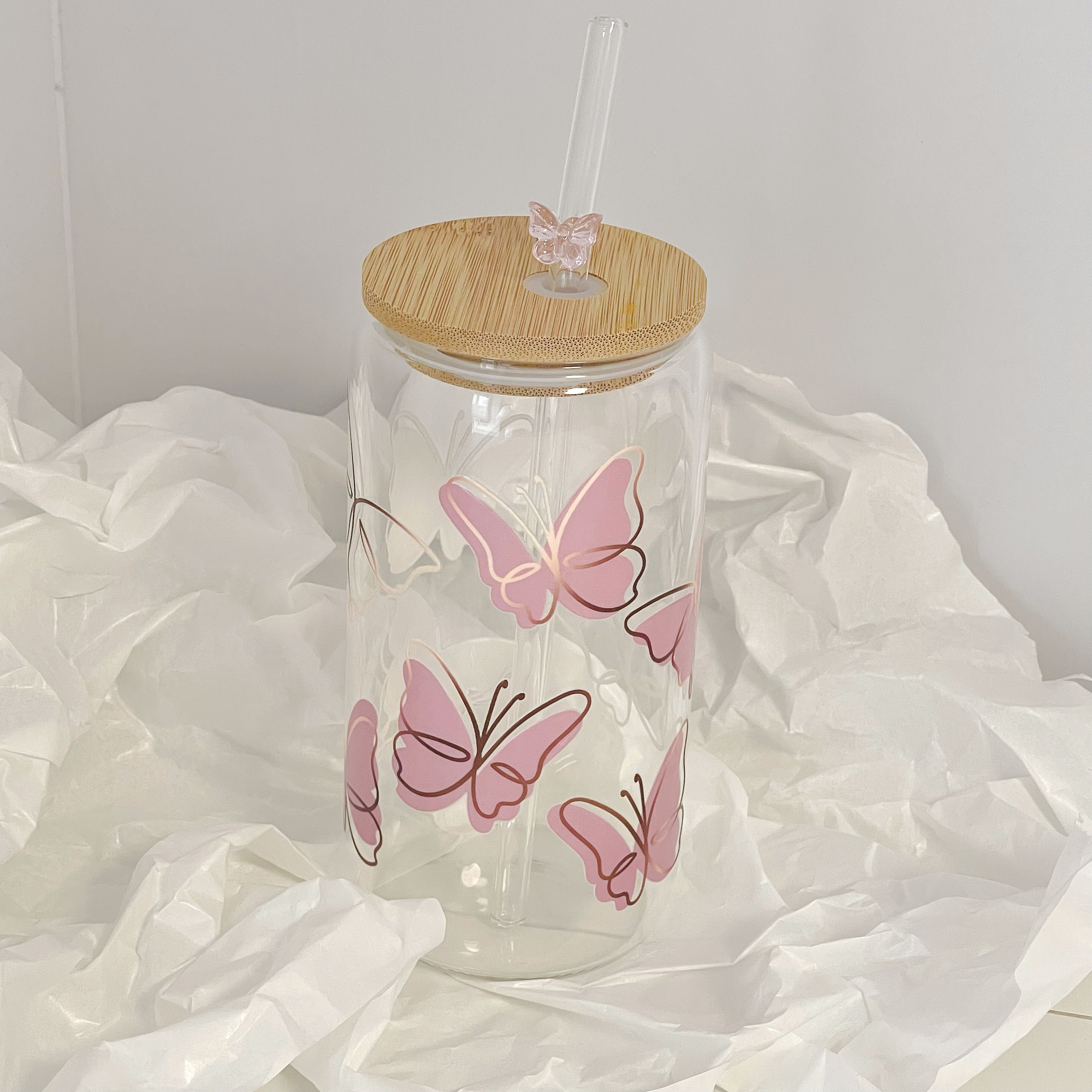 Maneifurui™ 🦋 Butterfly Glass Can