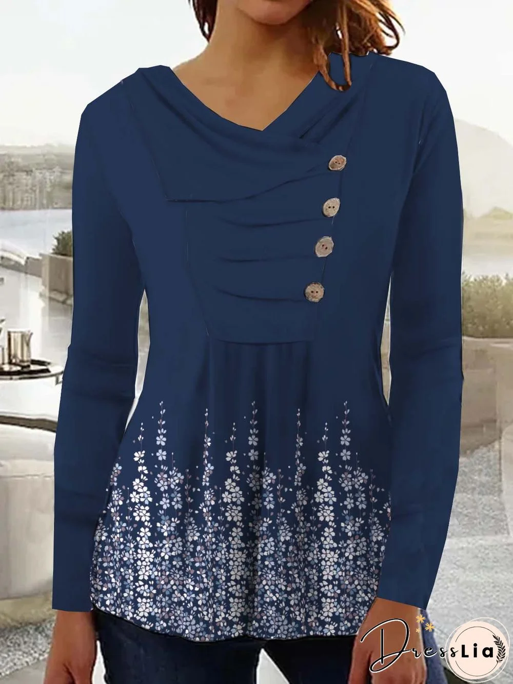 Cross Neck Casual Loose Tops