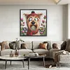 Dog-14CT Stamped Cross Stitch Egyptian Cotton 65*65cm/25.59*25.59in(Big Size) tapestrymarket