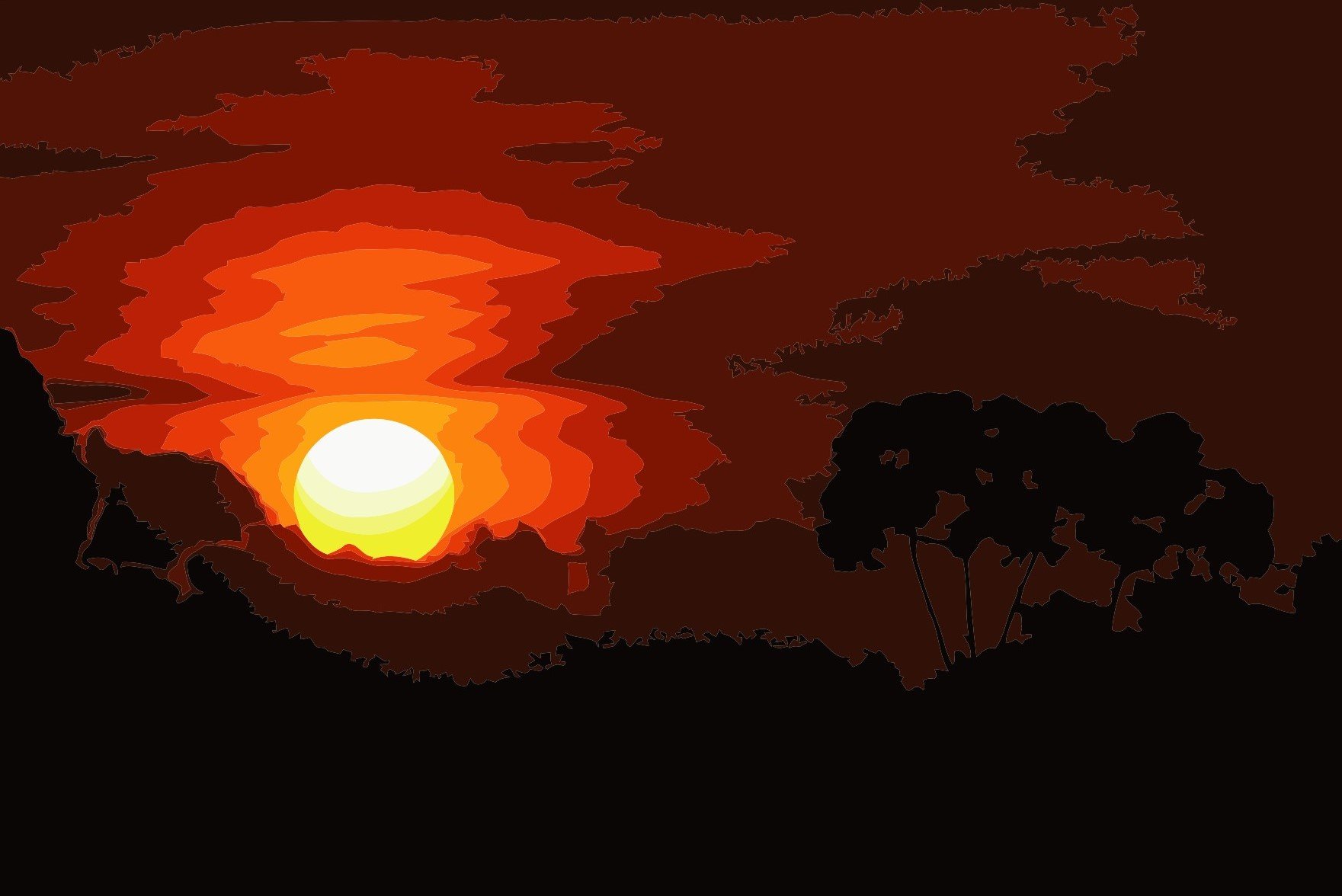 

Warm Red Sunset – Paint By Numbers - 40*50CM, 501 Original