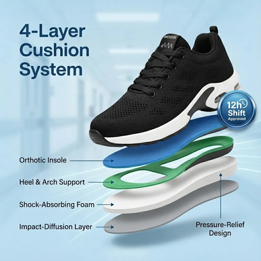 Orthora&trade; Pro &ndash; 12-Hour Shift Shoes for All-Day Foot. Knee & Back Pain Relief 