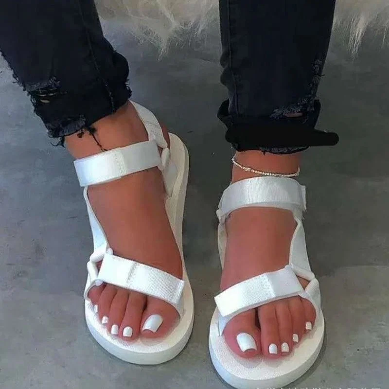Smiledeer 2023 Velcro Summer Ladies platform sandals
