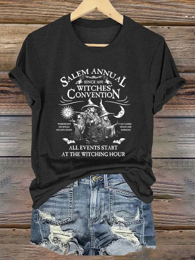 Women's Salem Broom Co, Est 1692 Printed T-shirt