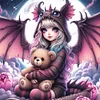 (Multi-Style) Girl-11CT Stamped Cross Stitch 50*50cm/19.69*19.69in