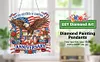 Independence Day DIY Diamond Painting Acrylic Special Shape Pendant Hanging Kit