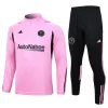 23-24 Miami Half Zipper Long Sleeved Pink Training Jacket Set