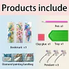 3Pcs Diamond Painting Bird Flower Bookmark Making Kit Decoration