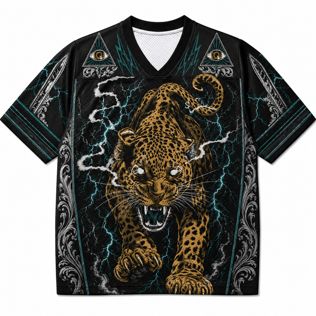 Lightning Leopard Mesh Jersey