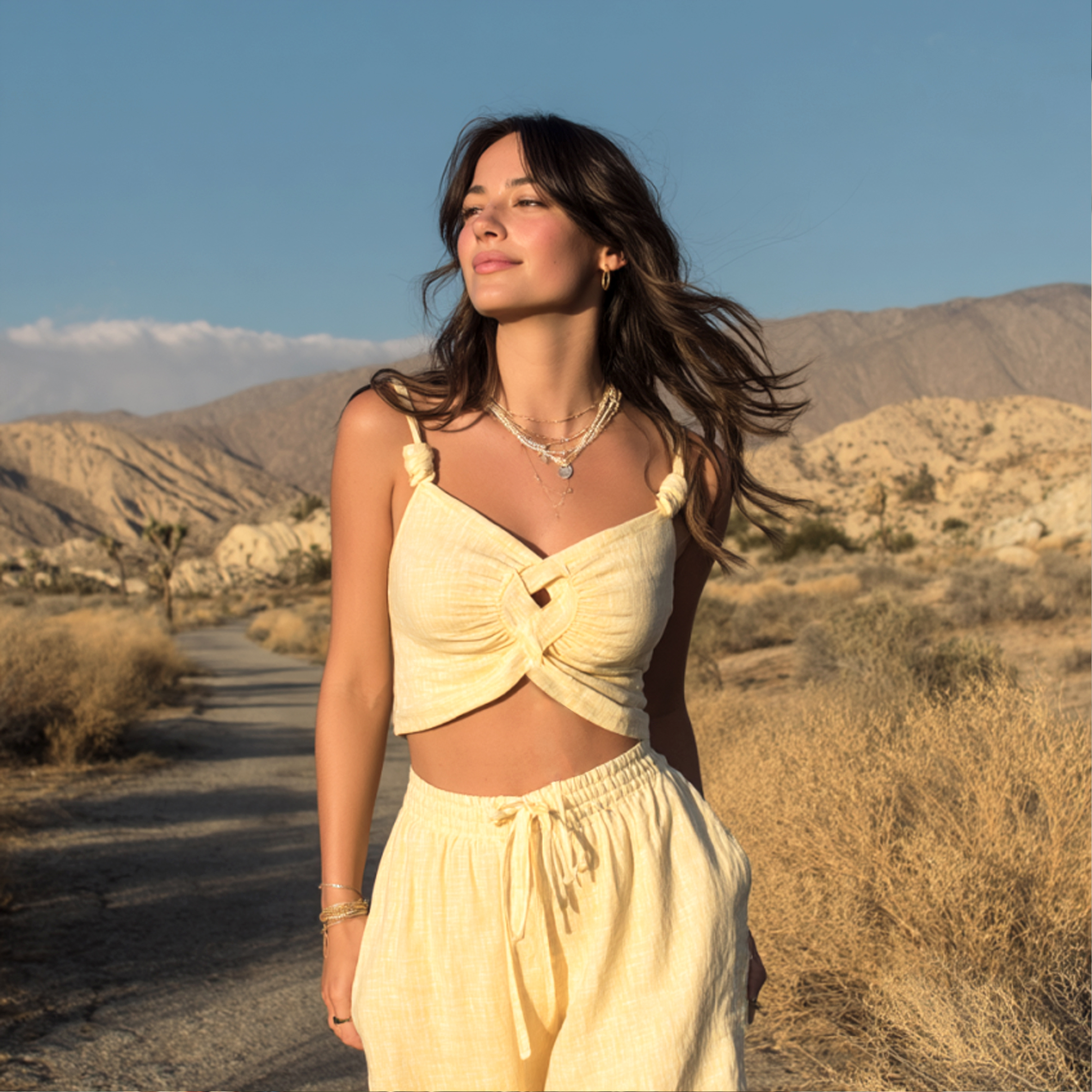 Summer Chic: Yellow Knot Top