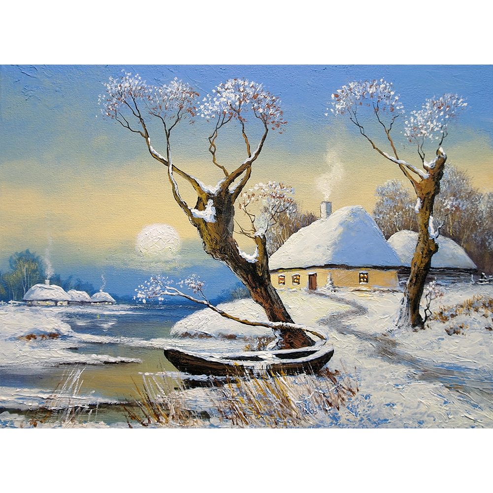 Snowscape - Full Round - Diamond Painting