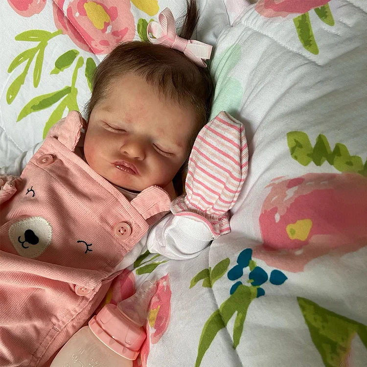 [Heartbeat💖 & Sound🔊] 20" Truly Looking Real Lifelike Soft Baby Sleeping Girl Reborn Doll Named Yatoya Rebornartdoll® RSAW-Rebornartdoll®