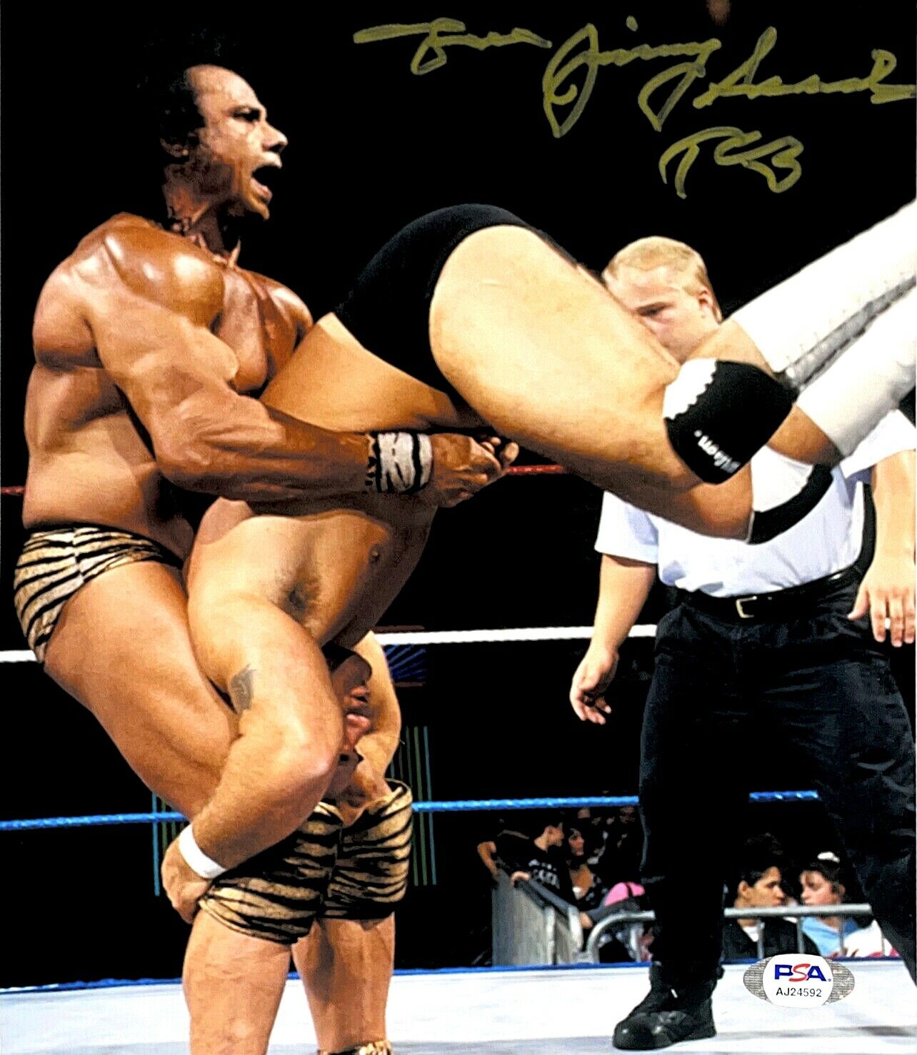 WWE JIMMY SNUKA HAND SIGNED AUTOGRAPHED 8X10 WRESTLING Photo Poster painting WITH PSA COA 2