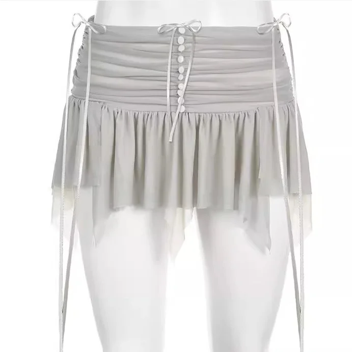 Asymmetric Ruffled Mini Skirt SP19752