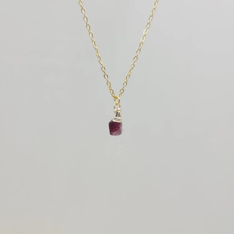 Olivenorma Irregular Crystal Raw Stone Gem gemstone Necklace