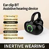 Bluetooth-Compatible Clip-On Sports Headphones Noise Reduction Single Ear Headphones Clip-On Open-Ear Earphones for Fitness Running Workout