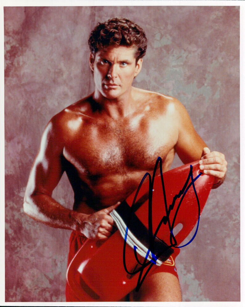 David Hasselhoff (Baywatch) signed authentic 8x10 Photo Poster painting COA