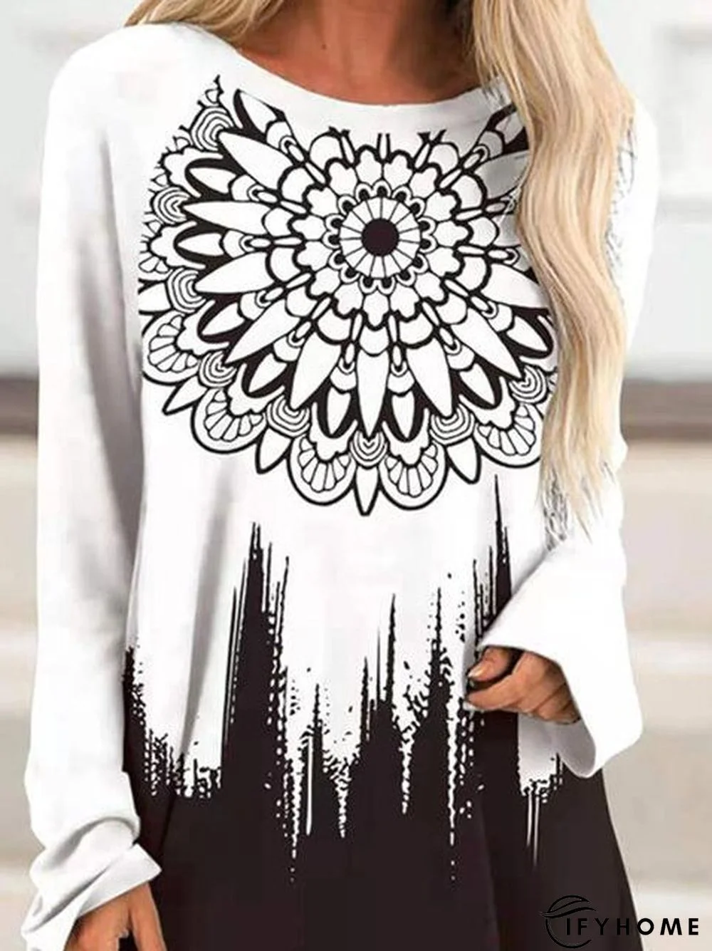 Cotton-Blend Work Long Sleeve Shirt & Top | IFYHOME