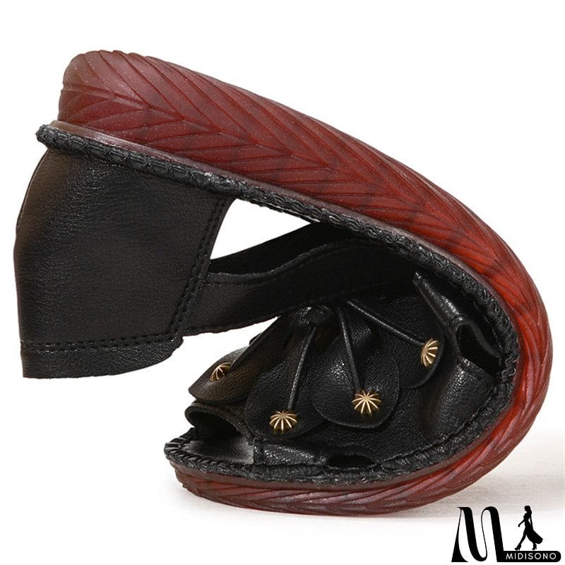 MidiSono - Women's Extra Soft Rubber Sole Non-Slip Fish Mouth Sandals for Summer