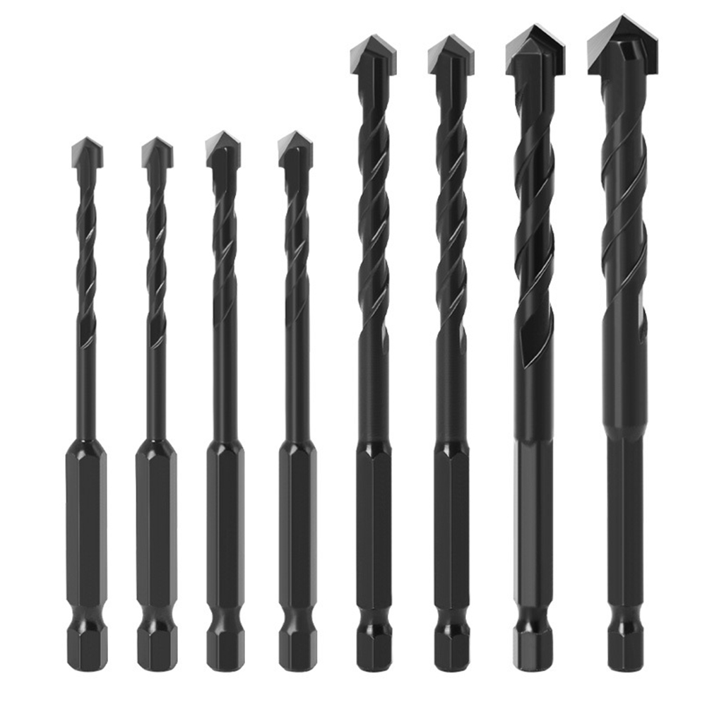 

6pcs 5-12mm 1/4 Hex Drill Bits Set for Glass Ceramic Concrete Hole Opener, 501 Original