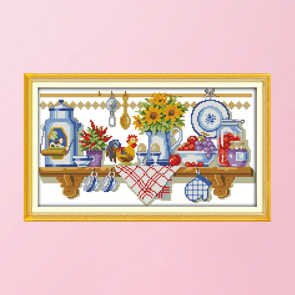 14ct Stamped Cross Stitch - Kitchen(40*22cm)
