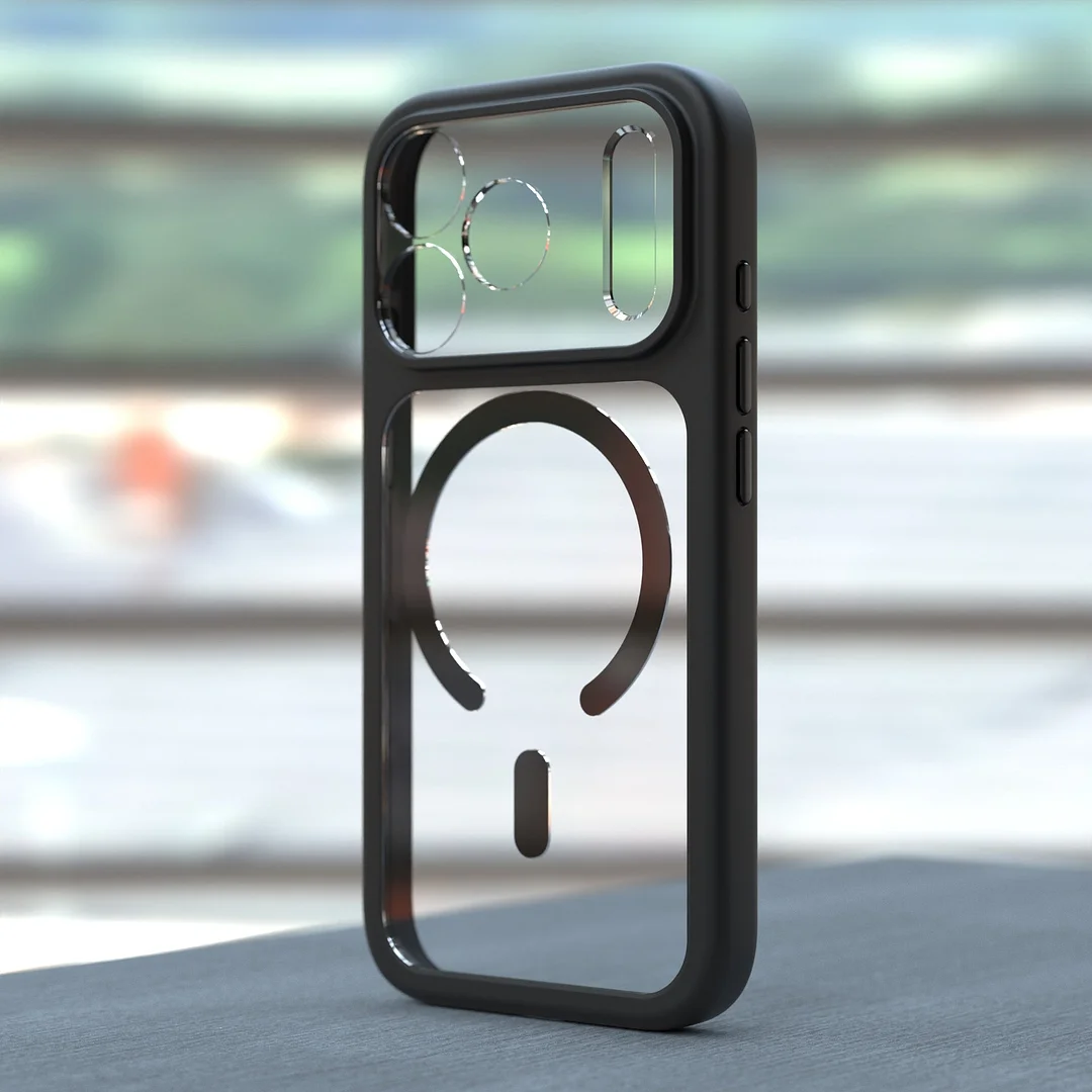 Suitable for iPhone 17 mobile phone case lens full package transparent magnetic Apple 17ProMax anti-fall protective cover cross-border