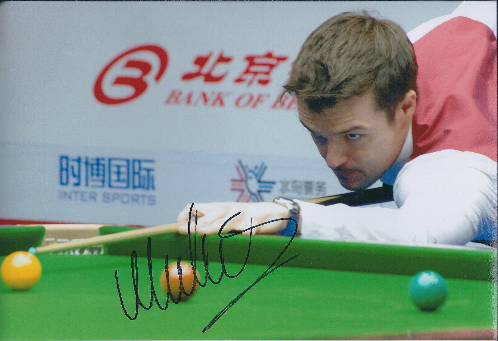 Michael HOLT SIGNED Autograph 12x8 Photo Poster painting AFTAL COA Snooker Player