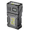 COB SMD USB Charging Hat Clip Light LED Keychain Flashlight Rotatable Work Light