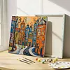 Framed Colorful Town-Paint by Numbers Acrylic Painting 35*35CM