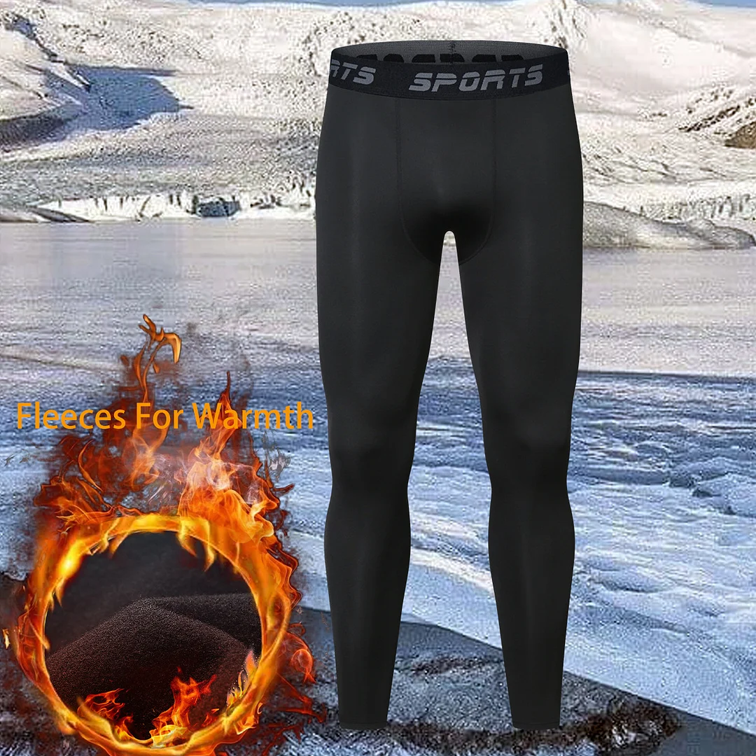 Men's Outdoor Sports Warm Fleece Leggings