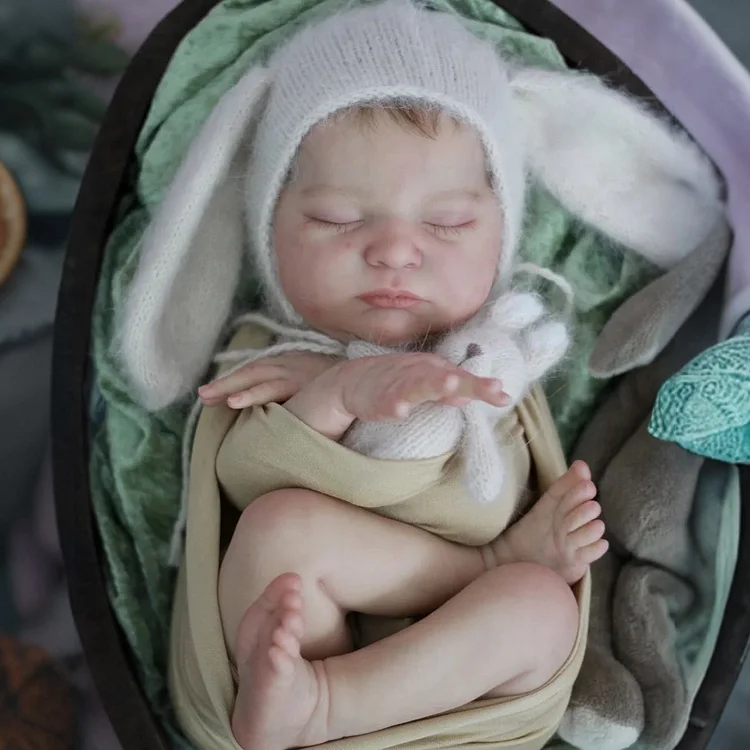  [New Series] 20" Asleep Reborn Girl Cute Truly Handmade Reborn Doll Named Dolisa with Heatbeat Coos and Breath - Reborndollsshop®-Reborndollsshop®
