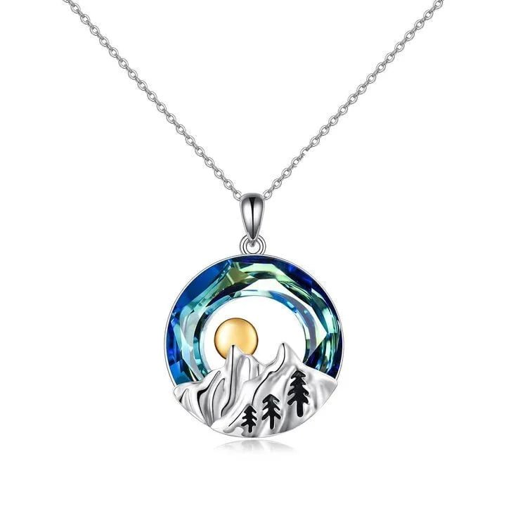 S925 Every Day is A Fresh Start for You Mountain Crystal Necklace