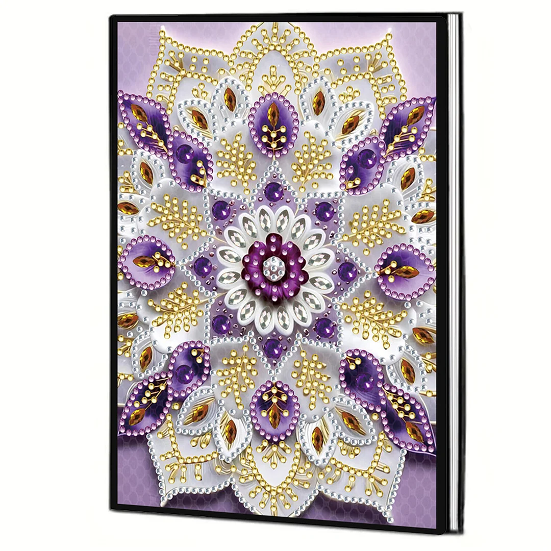2pcs Mandala Partial DIY 50 Pages A5 Diamond Painting Notebook for Study Home
