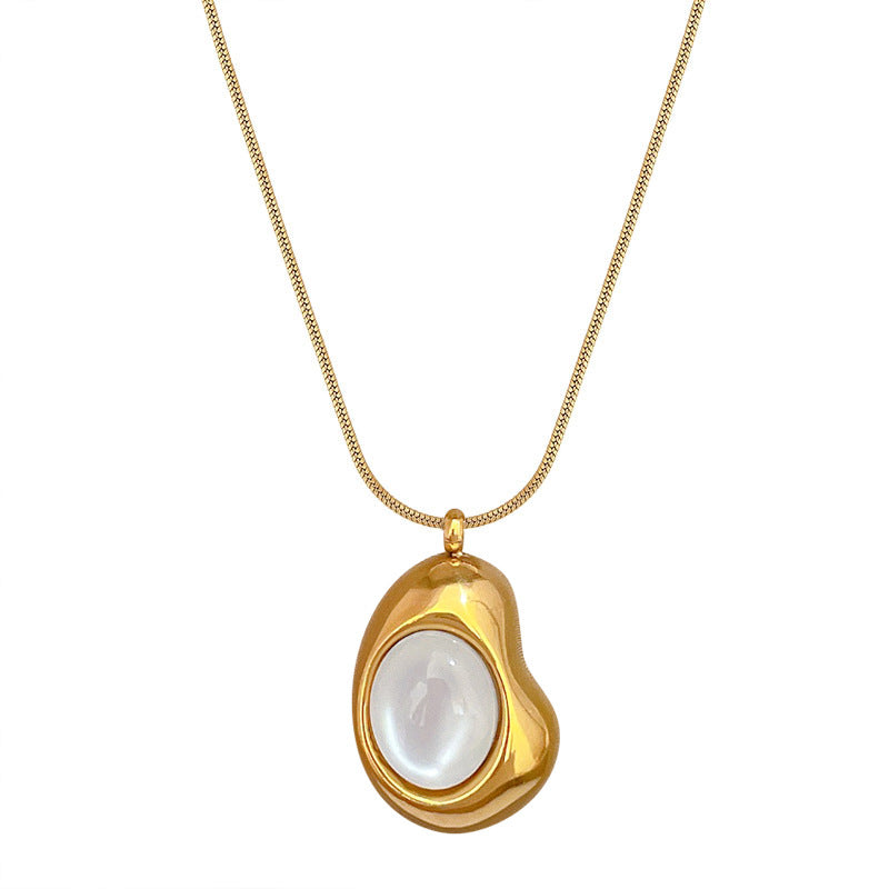 Cartoon Gourd Geometric Titanium Steel Electroplating Necklaces