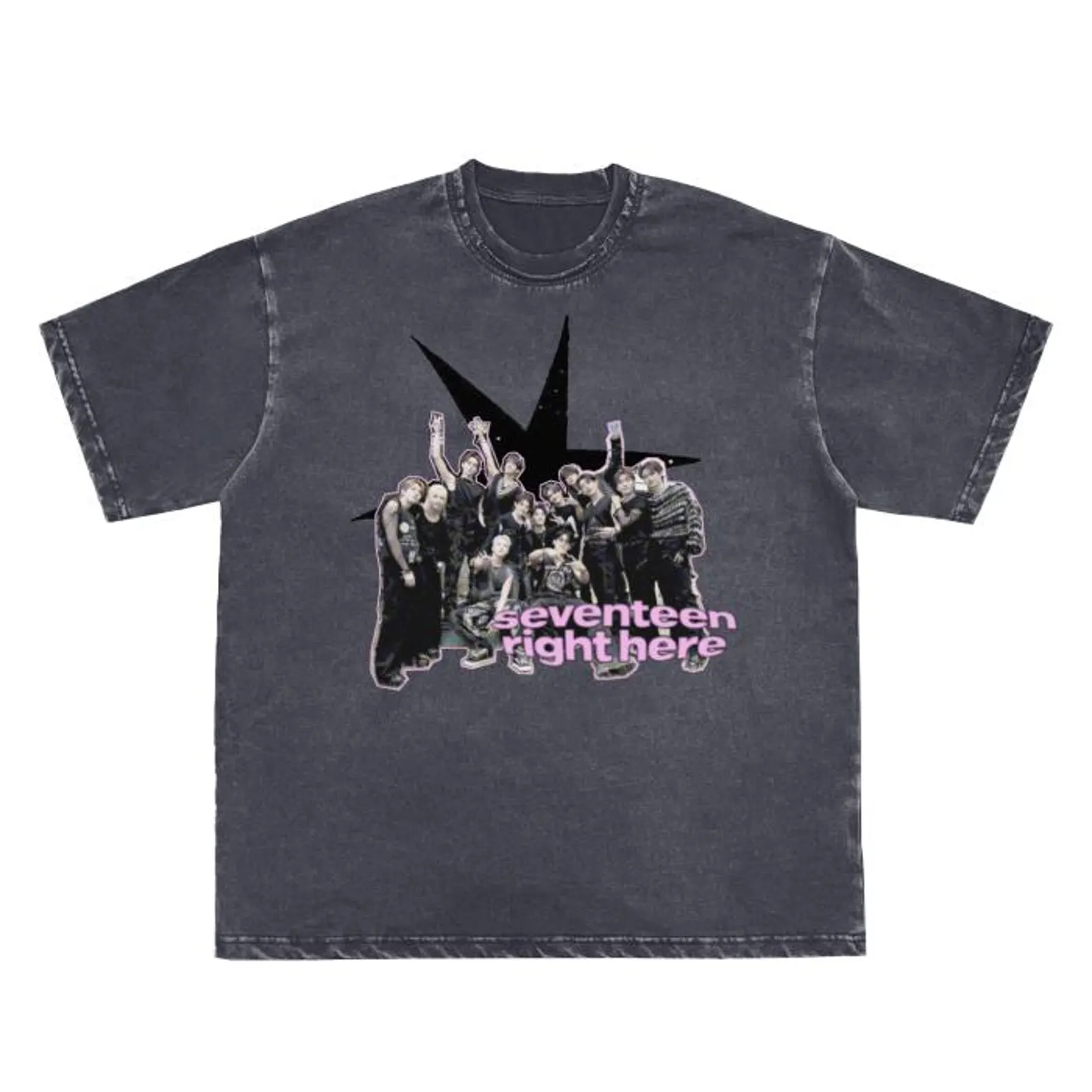 SEVENTEEN Right Here Washed Material T-Shirt  officialsvtshop