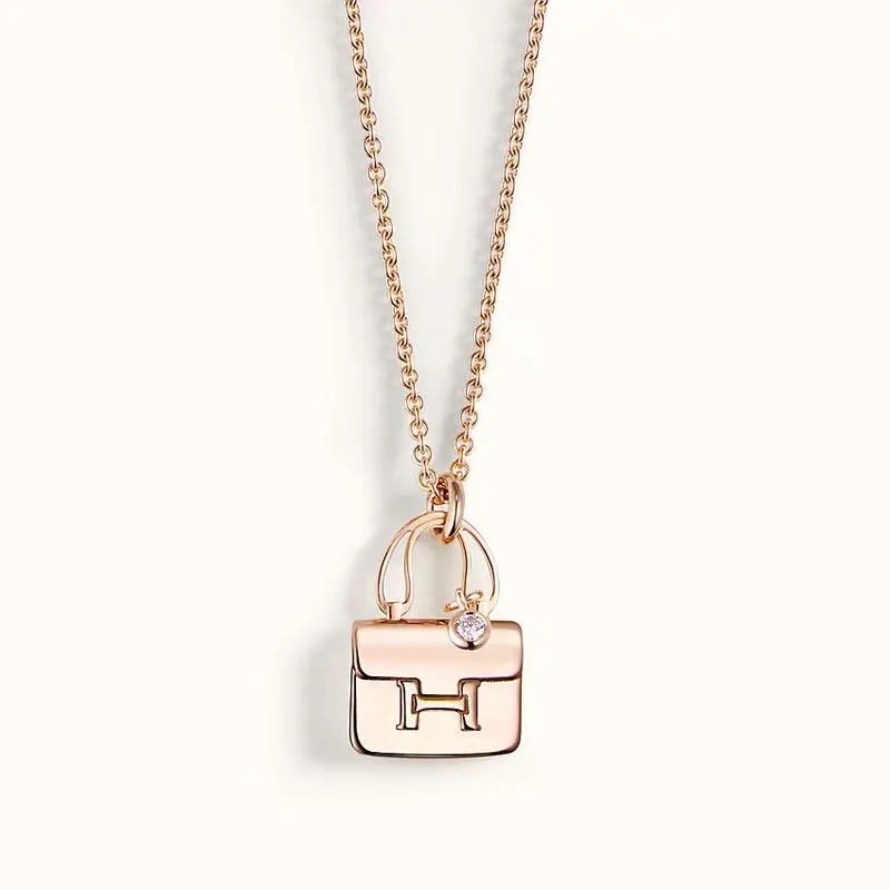 Hermes Plain Surface Bag Pendant Necklace